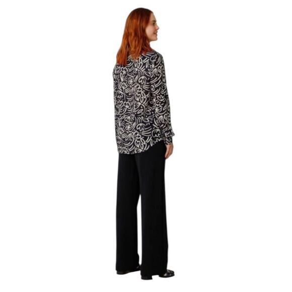 SKFK Asune Black White Garden Print Button Front L/S Viscose Shirt NWT - Picture 3 of 11